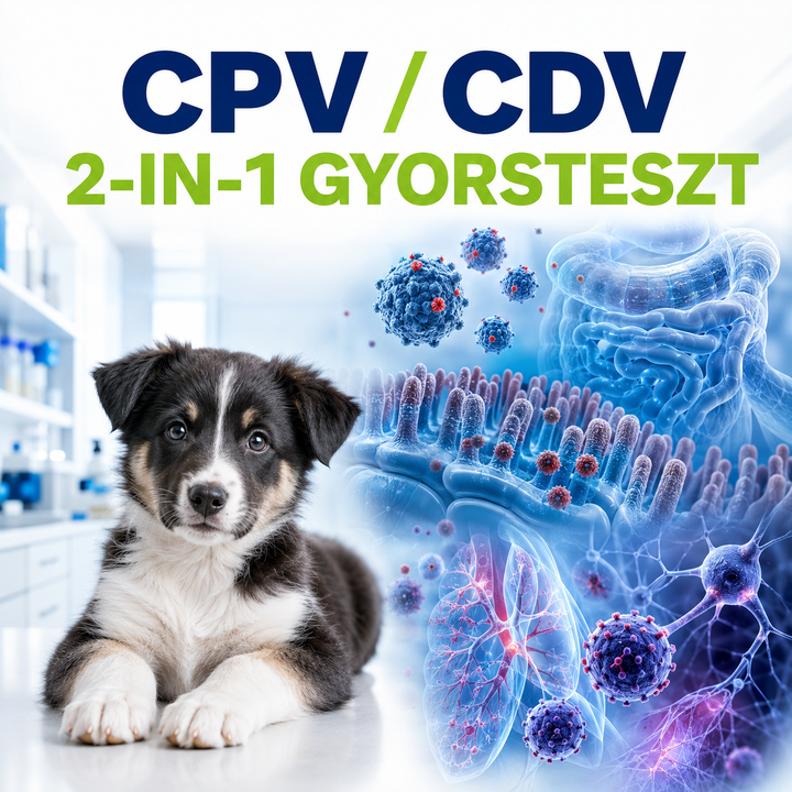 CPV/CDV Ag Kombó – 2-in-1 kutya gyorsteszt