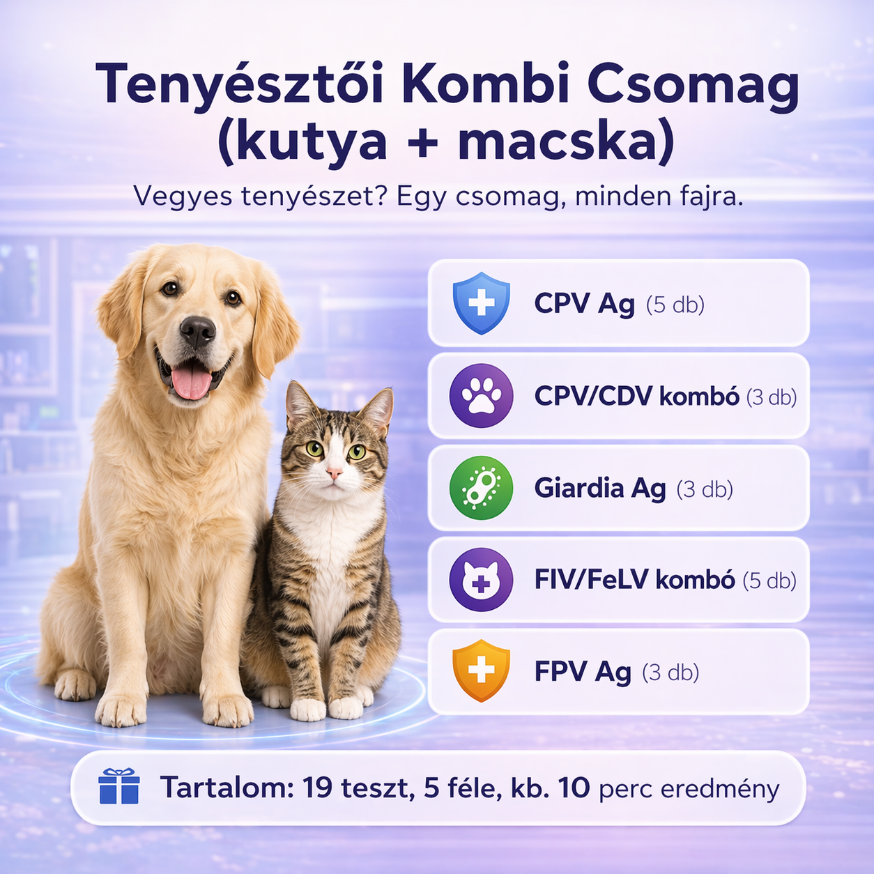 Tenyésztői Kombi Csomag (kutya + macska)