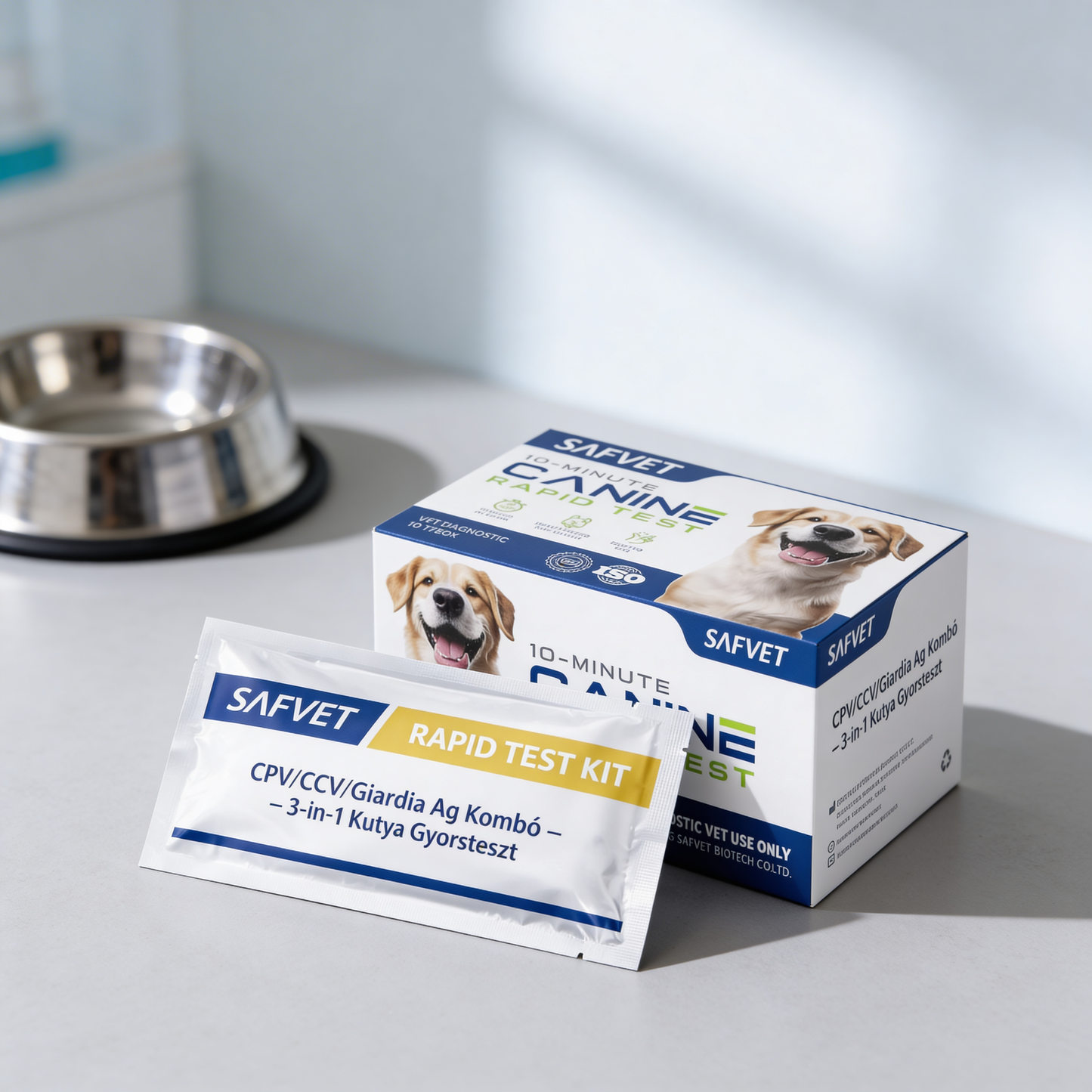CPV/CCV/Giardia Ag Kombó – 3-in-1 Kutya Gyorsteszt