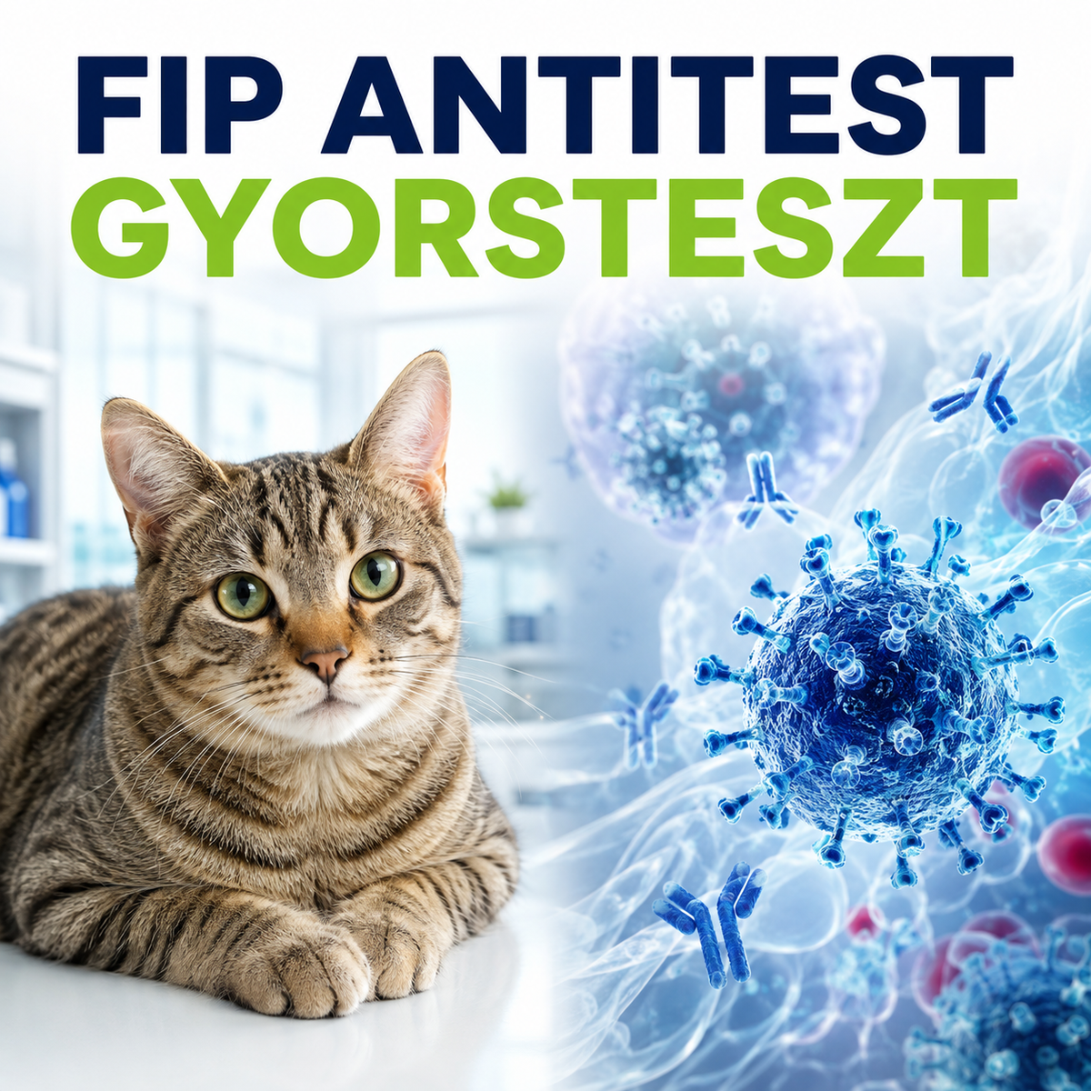 MancsLab FIP antitest gyorsteszt macskáknak – termékcsomagolás és tesztkazetta